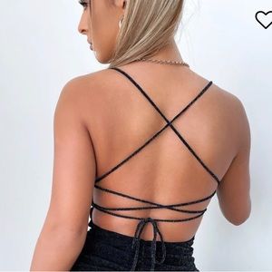 NWT sparkly cowl neck top urban outfitters